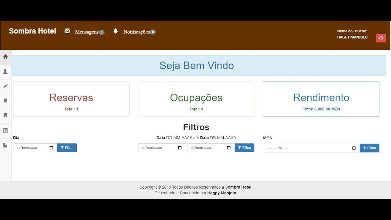 Código Fonte PHP || Sistema de Gestão de Hotel (Estou dando de Graça) 2