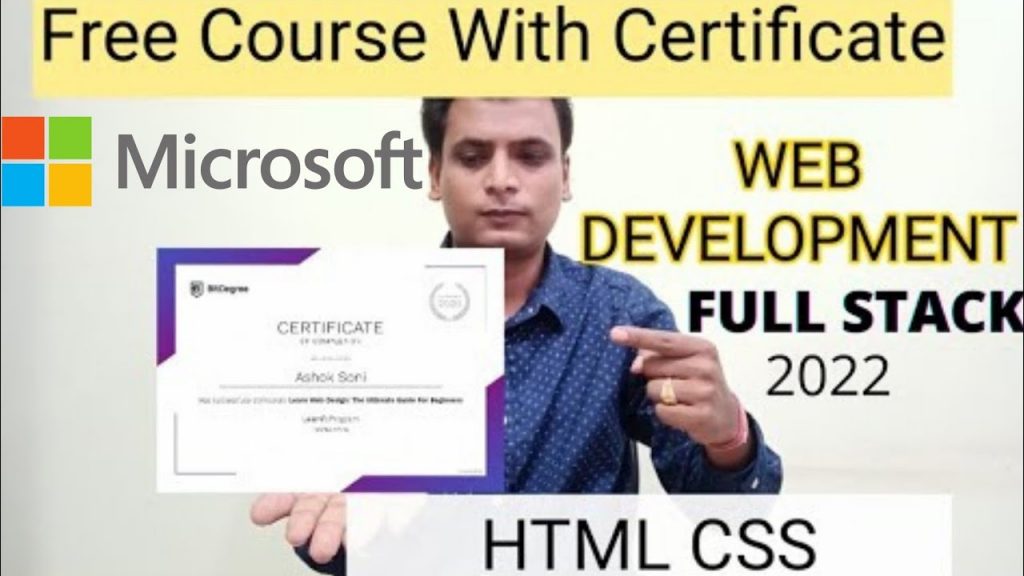 Web Development 100 Free Microsoft Course With Certificate HTML Css